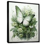 Green Butterfly Whirling Beauty - Animals Canvas Wall Art