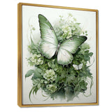 Green Butterfly Whirling Beauty - Animals Canvas Wall Art