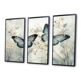 Blue Beige Butterfly Wings Of Serenity - Multi-Panels