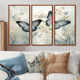 Blue Beige Butterfly Wings Of Serenity - Multi-Panels