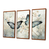 Blue Beige Butterfly Wings Of Serenity - Multi-Panels