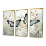 Blue Beige Butterfly Wings Of Serenity - Multi-Panels