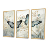 Blue Beige Butterfly Wings Of Serenity - Multi-Panels