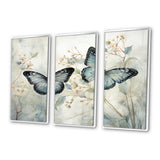 Blue Beige Butterfly Wings Of Serenity - Multi-Panels