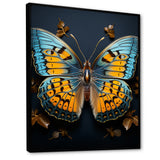 Teal Yellow Butterfly Animal - Butterfly Living Room Wall Art
