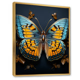 Teal Yellow Butterfly Animal - Butterfly Living Room Wall Art