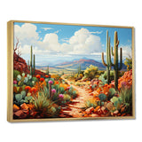 Coral Green Cactus Desert Guardian Organ - Floral Canvas Wall Art