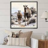 Camel Silent Strength Pointillism - Camel Living Room Wall Art