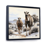Camel Silent Strength Pointillism - Camel Living Room Wall Art