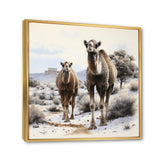 Camel Silent Strength Pointillism - Camel Living Room Wall Art