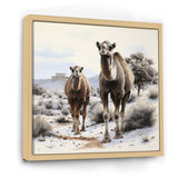 Camel Silent Strength Pointillism - Camel Living Room Wall Art