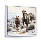 Camel Silent Strength Pointillism - Camel Living Room Wall Art