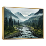 Canada Misty Mountains - Landscapes Canvas Wall Art