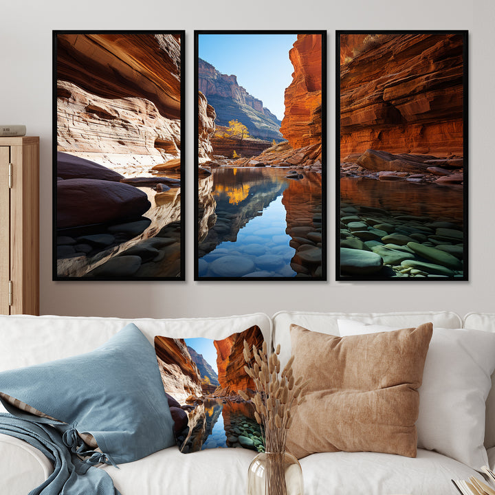 Canyon Enchantment River - Canvas Multipanels Set of 3