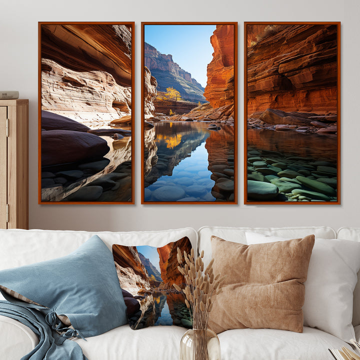 Canyon Enchantment River - Canvas Multipanels Set of 3