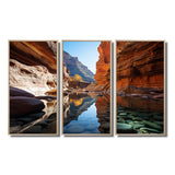 Canyon Enchantment River - Canvas Multipanels Set of 3