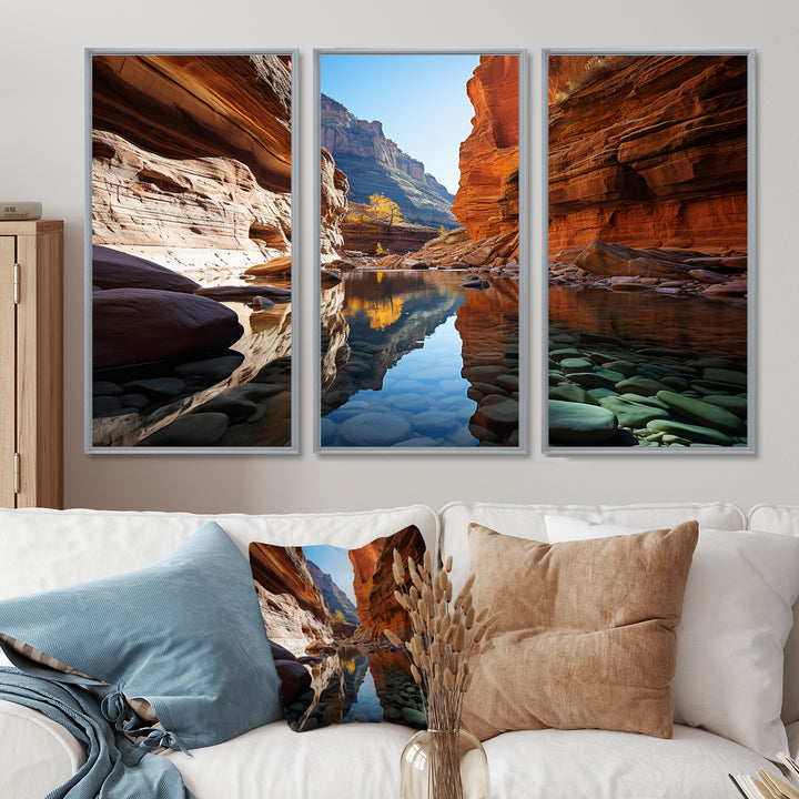Canyon Enchantment River - Canvas Multipanels Set of 3