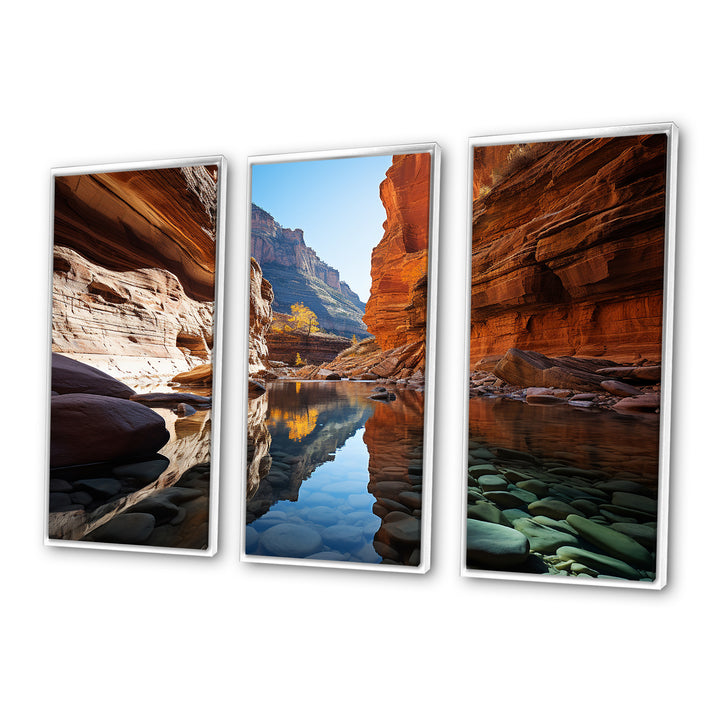 Canyon Enchantment River - Canvas Multipanels Set of 3