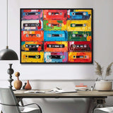 Cassette Tapes Retro Rhythms V - Fashion Canvas Wall Art