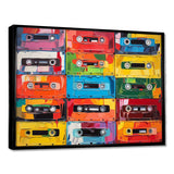 Cassette Tapes Retro Rhythms V - Fashion Canvas Wall Art