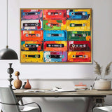 Cassette Tapes Retro Rhythms V - Fashion Canvas Wall Art