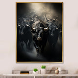 Cattle Harmony In Monochrome - Black Cattle Wall Art