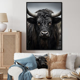 Cattle Majestic Horns - Cattle Framed Canvas Art