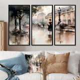 Fashion Impressionist Elegance I - Split Panel Canvas Art