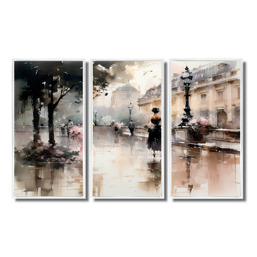 Fashion Impressionist Elegance I - Split Panel Canvas Art