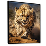 Dangerous Cheetah Portrait - Beige Cheetah Wall Art