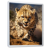 Dangerous Cheetah Portrait - Beige Cheetah Wall Art