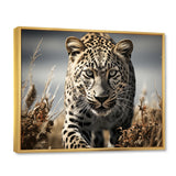 Sleek Cheetah Portrait - Cheetah Framed Canvas Art