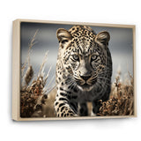 Sleek Cheetah Portrait - Cheetah Framed Canvas Art