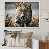 Sleek Cheetah Portrait - Cheetah Framed Canvas Art