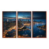 Chicago Beautiful Cityscape I - 3-Piece Canvas Wall Art