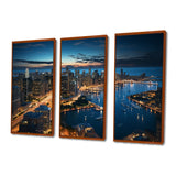 Chicago Beautiful Cityscape I - 3-Piece Canvas Wall Art