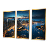 Chicago Beautiful Cityscape I - 3-Piece Canvas Wall Art