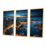 Chicago Beautiful Cityscape I - 3-Piece Canvas Wall Art