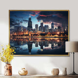 Chicago Beautiful Cityscape II - Cityscapes Canvas Wall Art