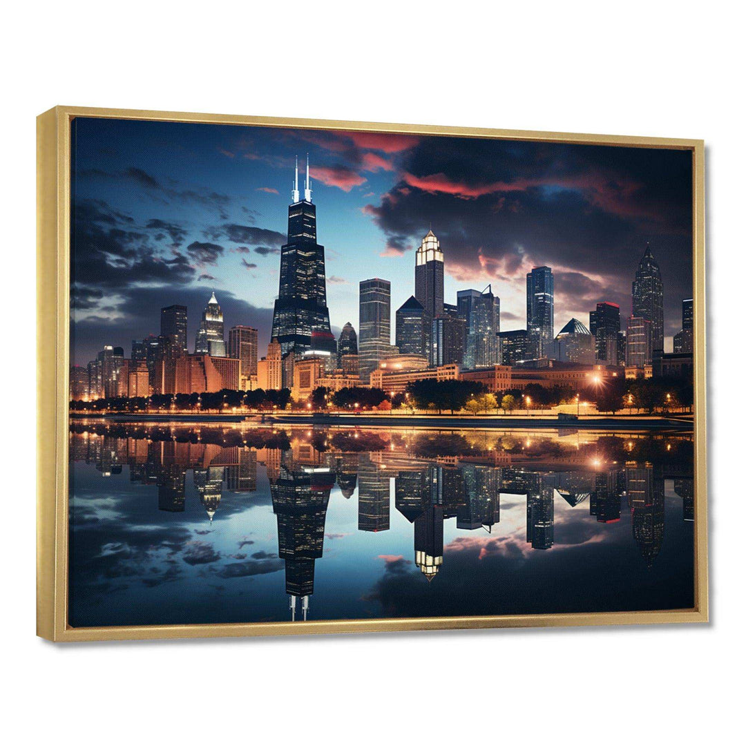 Chicago Beautiful Cityscape II - Cityscapes Canvas Wall Art