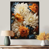 Chrysanthemums Autumn Gold Showcases - Floral Canvas Wall Art