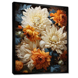 Chrysanthemums Autumn Gold Showcases - Floral Canvas Wall Art