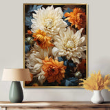 Chrysanthemums Autumn Gold Showcases - Floral Canvas Wall Art