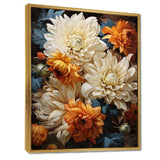 Chrysanthemums Autumn Gold Showcases - Floral Canvas Wall Art