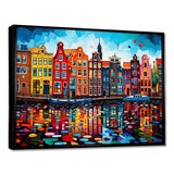 City Amsterdam Popart I - Cityscapes Canvas Wall Art