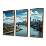 Cityscape Of Nyc Usa IV - 3-Piece Canvas Wall Art