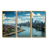 Cityscape Of Nyc Usa IV - 3-Piece Canvas Wall Art