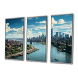 Cityscape Of Nyc Usa IV - 3-Piece Canvas Wall Art