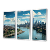 Cityscape Of Nyc Usa IV - 3-Piece Canvas Wall Art