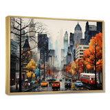 Bold Cityscape Urban Fog III - Cityscapes Canvas Wall Art